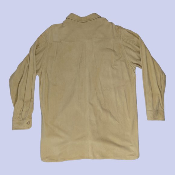 Coach | Vintage 100% Suede Women's Button Up Jacket Beige Large - Picture 2 of 6